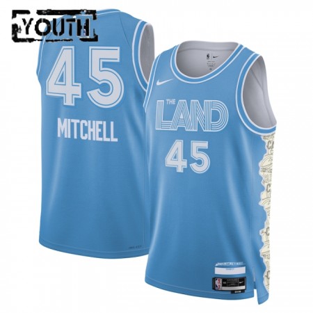 Maillot Enfant Cleveland Cavaliers Donovan Mitchell 2024-25 Nike City Edition Bleu Swingman Maillot Enfant Cleveland Cavaliers Donovan Mitchell 2024-25 Nike City Edition Bleu Swingman